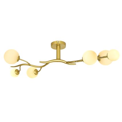 Brilagi - LED ytmonterad ljuskrona MISTEL 6xG9/3W/230V guld/vit