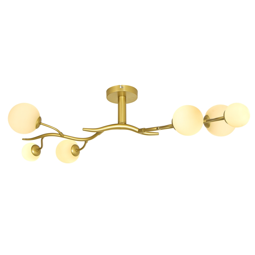 Brilagi - LED ytmonterad ljuskrona MISTEL 6xG9/3W/230V guld/vit