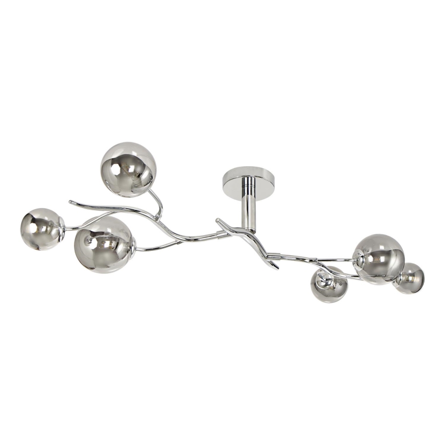 Brilagi - LED ytmonterad ljuskrona MISTEL 6xG9/3W/230V skinande krom/rökig