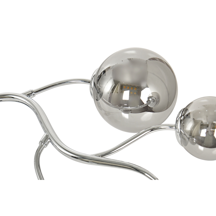 Brilagi - LED ytmonterad ljuskrona MISTEL 6xG9/3W/230V skinande krom/rökig