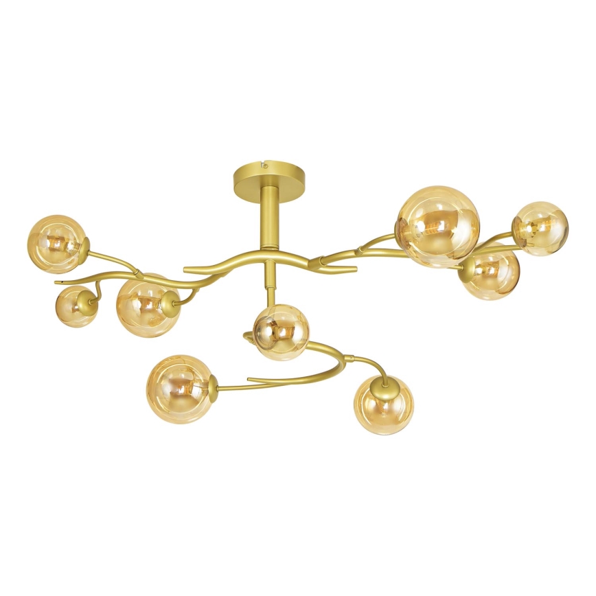 Brilagi - LED ytmonterad ljuskrona MISTEL 9xG9/3W/230V guld