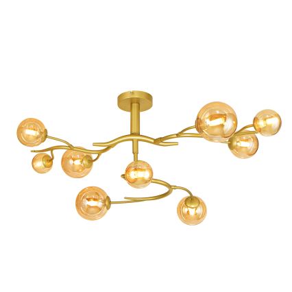 Brilagi - LED ytmonterad ljuskrona MISTEL 9xG9/3W/230V guld