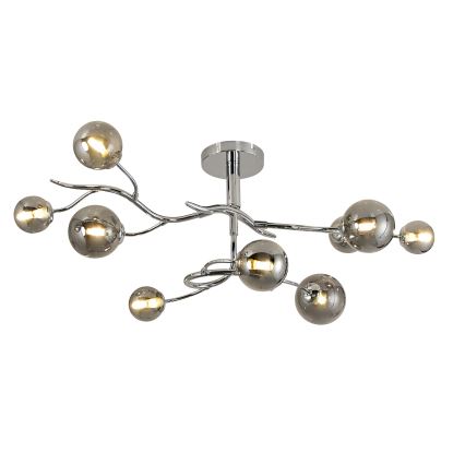 Brilagi - LED ytmonterad ljuskrona MISTEL 9xG9/3W/230V skinande krom/rökig