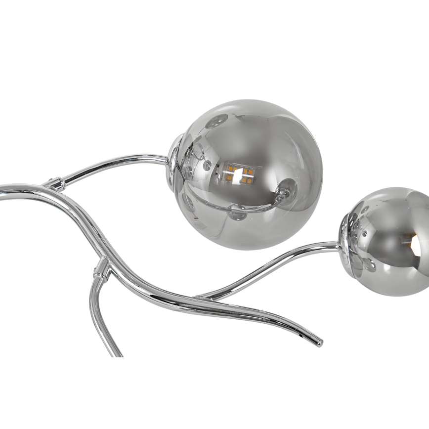 Brilagi - LED ytmonterad ljuskrona MISTEL 9xG9/3W/230V skinande krom/rökig
