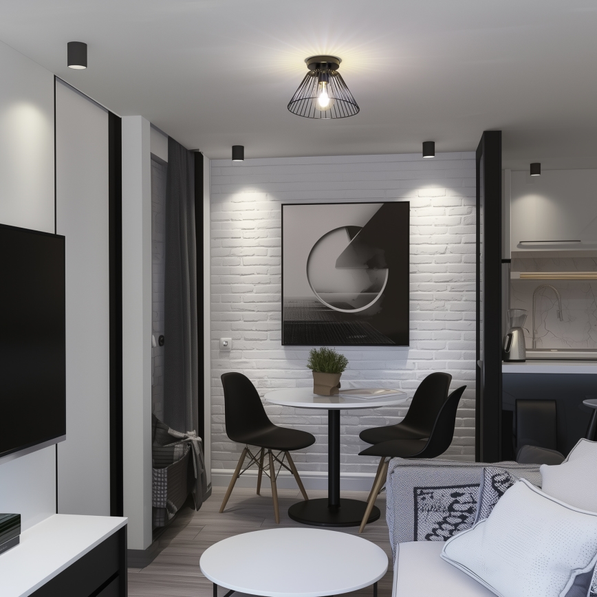 Brilagi - LED ytmonterad takkrona CERIA WIRE 1xE27/40W/230V Ø 21 cm svart