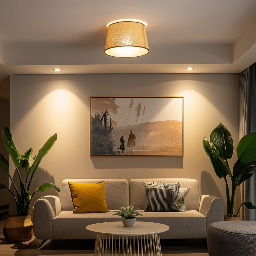 Brilagi - LED ytmonterad taklampa CERIA 1x E27/40W/230V Ø 35 cm beige