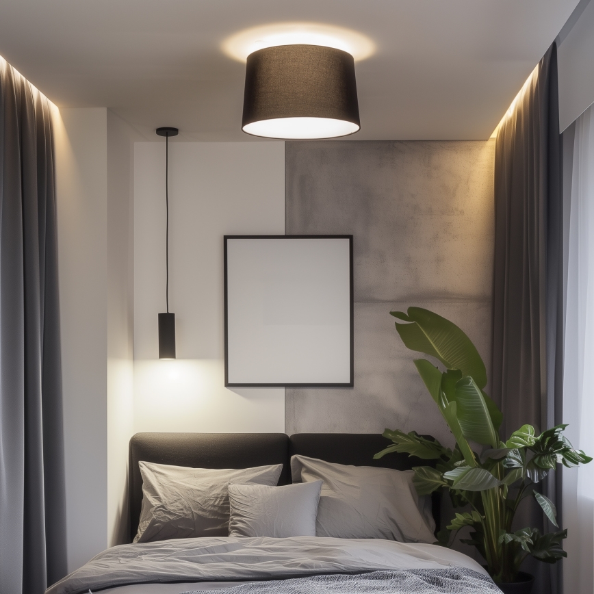 Brilagi - LED ytmonterad taklampa CERIA 1xE27/40W/230V Ø 45 cm svart