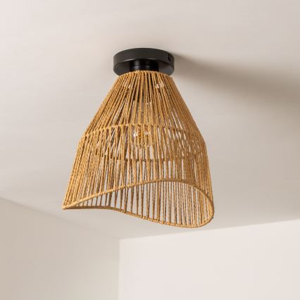 Brilagi - LED-ytmonterad taklampa CERIA BOHO 1x E27/40W/230V Ø 30 cm brun