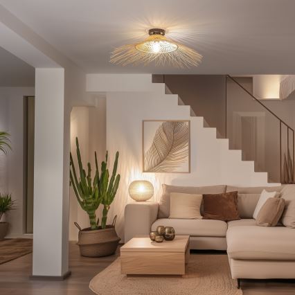 Brilagi - LED ytmonterad taklampa CERIA BOHO 1x E27, max 40 W, 230 V, Ø 100 cm, bambu