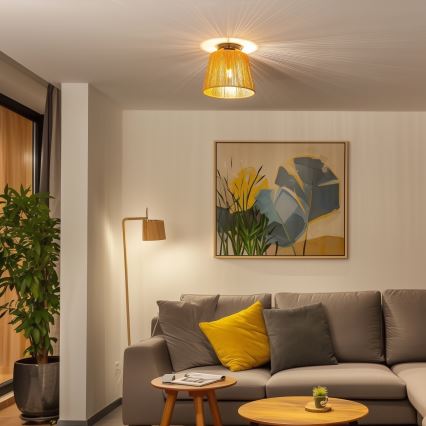 Brilagi - LED ytmonterad taklampa CERIA BOHO 1xE27/40W/230V Ø 28 cm brun