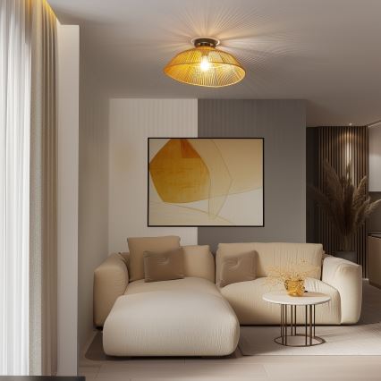 Brilagi - LED ytmonterad taklampa CERIA BOHO 1xE27/40W/230V Ø 50 cm brun