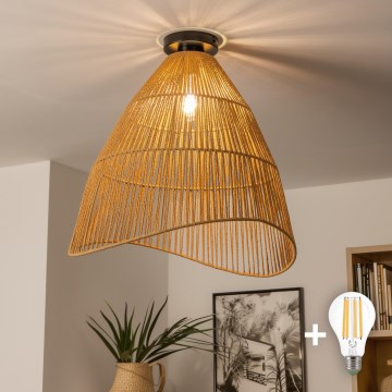 Brilagi - LED-ytmonterad taklampa CERIA BOHO 1xE27/40W/230V Ø 70 cm brun