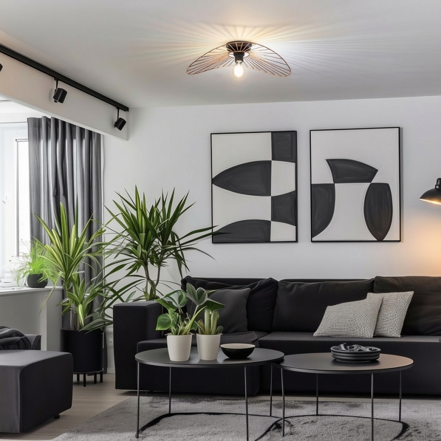 Brilagi - LED ytmonterad taklampa CERIA WIRE 1xE27/40W/230V 40x56 cm brons