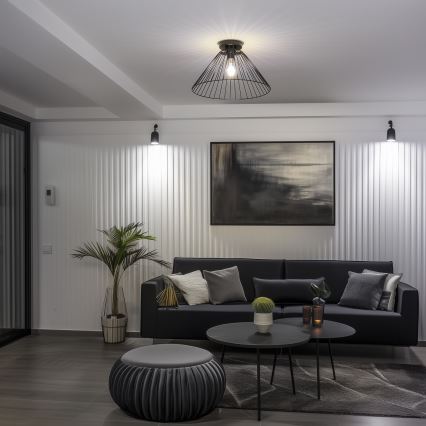 Brilagi - LED ytmonterad taklampa CERIA WIRE 1xE27/40W/230V Ø 45 cm svart