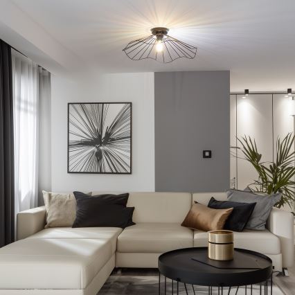 Brilagi - LED ytmonterad taklampa CERIA WIRE 1xE27/40W/230V Ø 60 cm svart