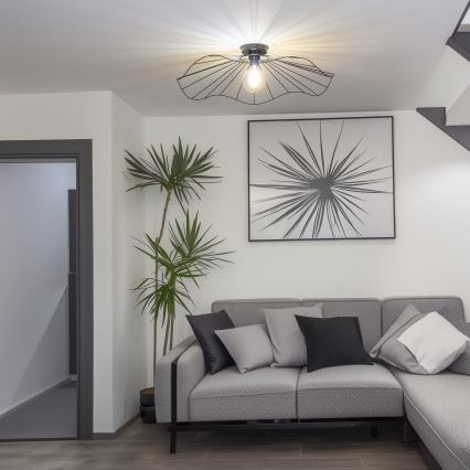 Brilagi - LED ytmonterad taklampa CERIA WIRE 1xE27/40W/230V Ø 80 cm svart