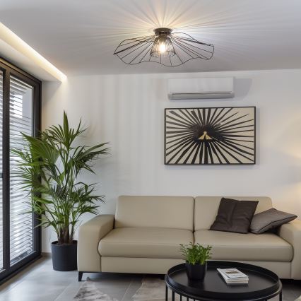 Brilagi - LED ytmonterad taklampa CERIA WIRE 1xE27/40W/230V Ø 80 cm svart