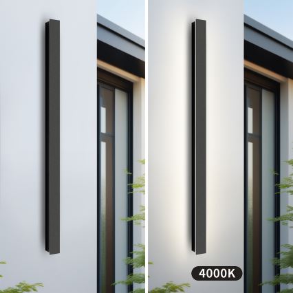 Brilagi - LED utomhusväggarmatur LINEAR LED/22W/230V 4000K IP65 100 cm svart CRI 90