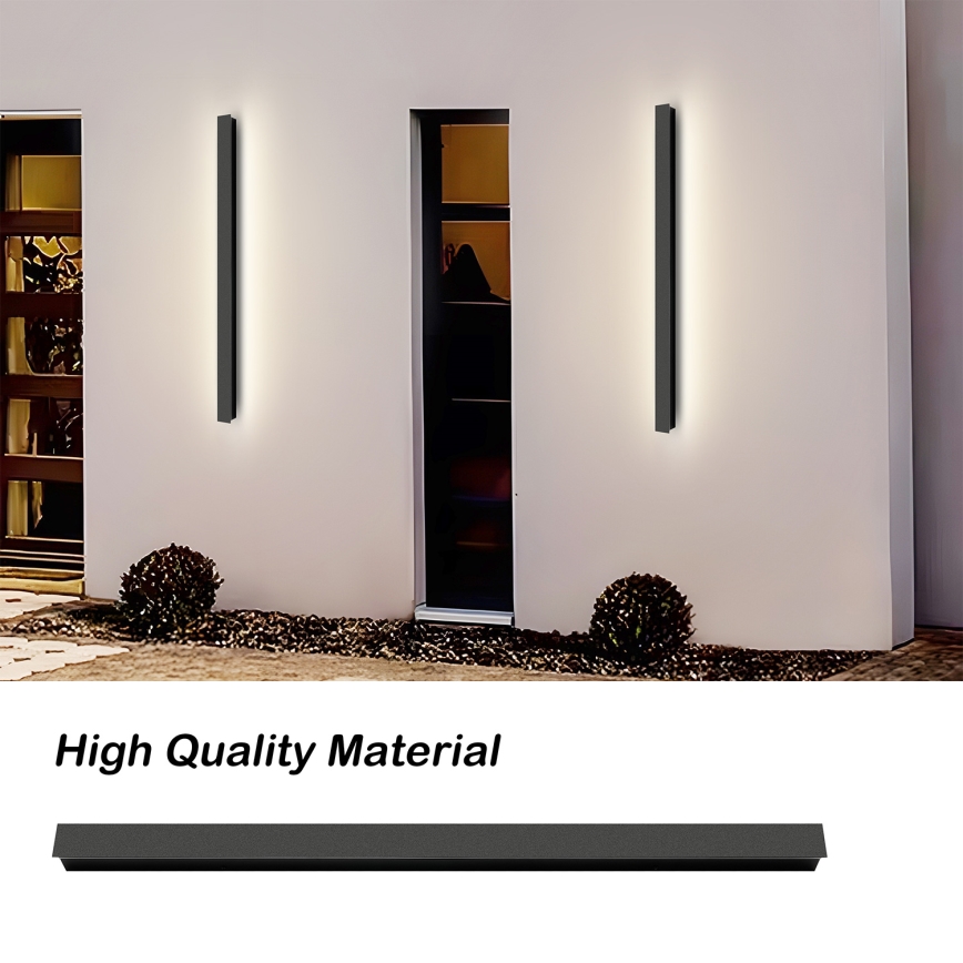 Brilagi - LED utomhusväggarmatur LINEAR LED/22W/230V 4000K IP65 100 cm svart CRI 90
