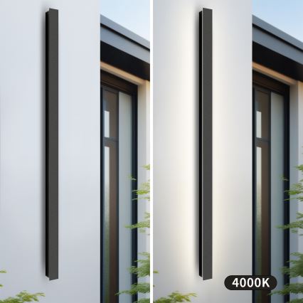 Brilagi - LED-utomhusvägglampa LINEAR LED/32W/230V 4000K IP65 140 cm svart CRI 90