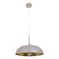 Brilagi - Ljuskrona med textilsladd ABRAHAM 1xE27/60W/230V diameter 35 cm beige
