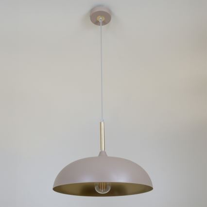 Brilagi - Ljuskrona med textilsladd ABRAHAM 1xE27/60W/230V diameter 35 cm beige