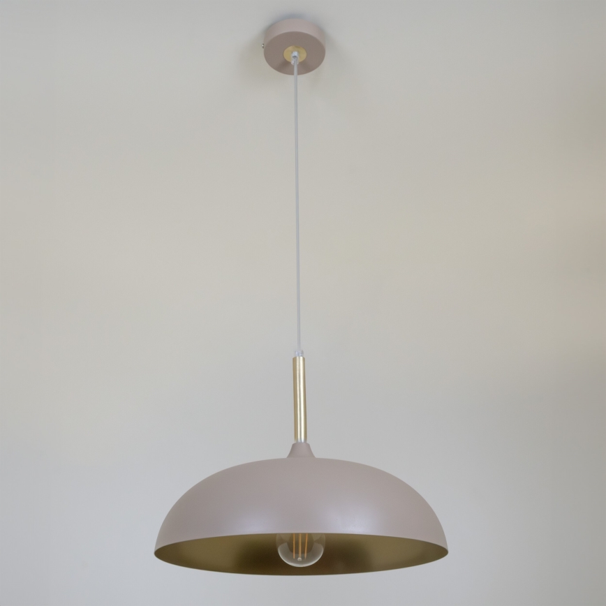 Brilagi - Ljuskrona med textilsladd ABRAHAM 1xE27/60W/230V diameter 35 cm beige