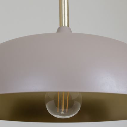Brilagi - Ljuskrona med textilsladd ABRAHAM 1xE27/60W/230V diameter 35 cm beige