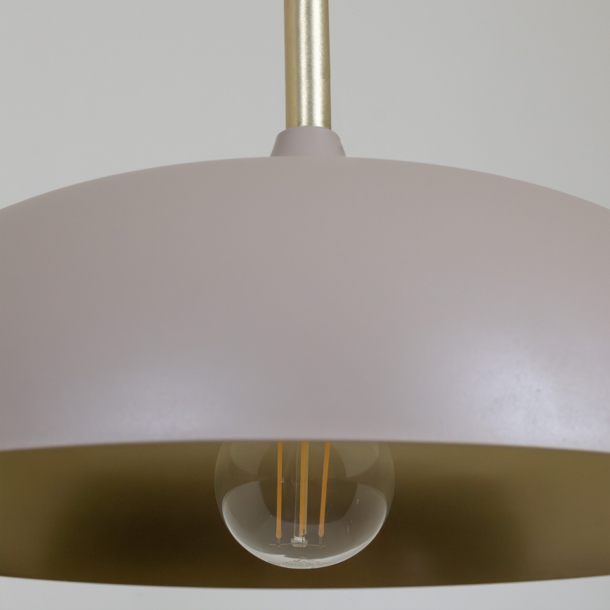 Brilagi - Ljuskrona med textilsladd ABRAHAM 1xE27/60W/230V diameter 35 cm beige