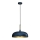 Brilagi - Ljuskrona med textilsladd ABRAHAM 1xE27/60W/230V diameter 35 cm blå