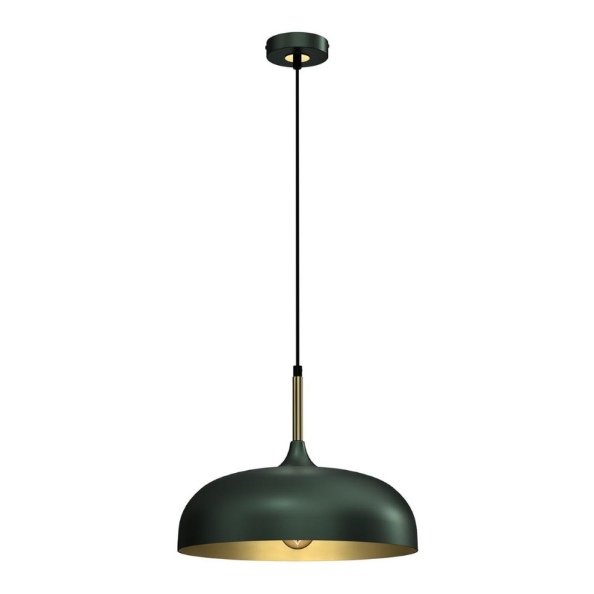 Brilagi - Ljuskrona med textilsladd ABRAHAM 1xE27/60W/230V diameter 35 cm grön