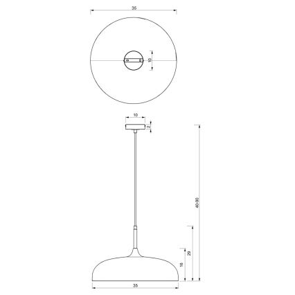 Brilagi - Ljuskrona med textilsladd ABRAHAM 1xE27/60W/230V diameter 35 cm grön