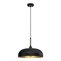 Brilagi - Ljuskrona med textilsladd ABRAHAM 1xE27/60W/230V diameter 35 cm svart