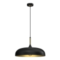 Brilagi - Ljuskrona med textilsladd ABRAHAM 1xE27/60W/230V diameter 45 cm svart