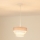 Brilagi - Ljuskrona med textilsladd ALASKA LUNETA 1xE27/15W/230V diameter 25 cm grå/grädde