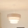 Brilagi - Ljuskrona med textilsladd ALASKA LUNETA 1xE27/15W/230V diameter 45 cm grå/grädde