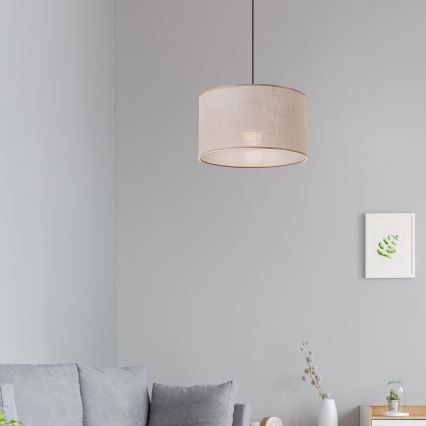 Brilagi - Ljuskrona med textilsladd ANTHONY 1xE27/60W/230V ek/beige