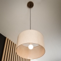 Brilagi - Ljuskrona med textilsladd ANTHONY 1xE27/60W/230V ek/beige