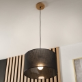 Brilagi - Ljuskrona med textilsladd ANTHONY 1xE27/60W/230V ek/svart