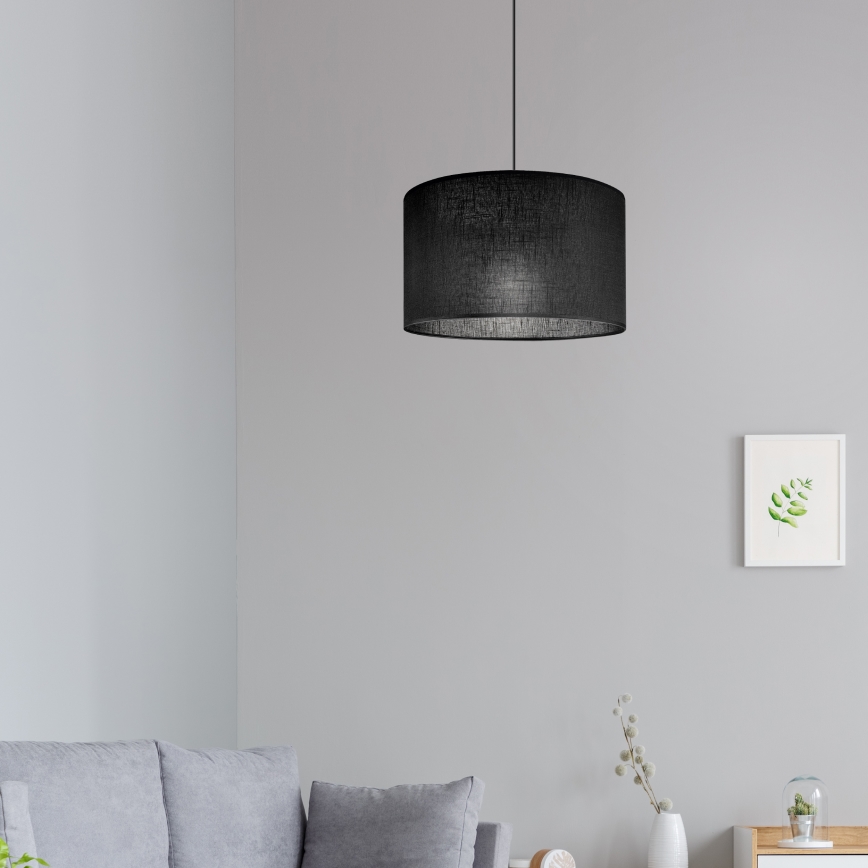 Brilagi - Ljuskrona med textilsladd ANTHONY 1xE27/60W/230V ek/svart