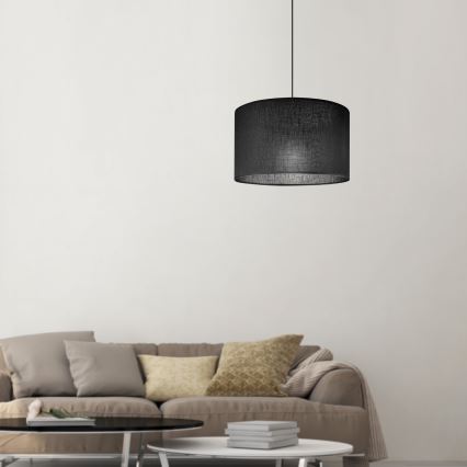 Brilagi - Ljuskrona med textilsladd ANTHONY 1xE27/60W/230V ek/svart