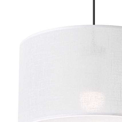 Brilagi - Ljuskrona med textilsladd ANTHONY 1xE27/60W/230V ek/vit