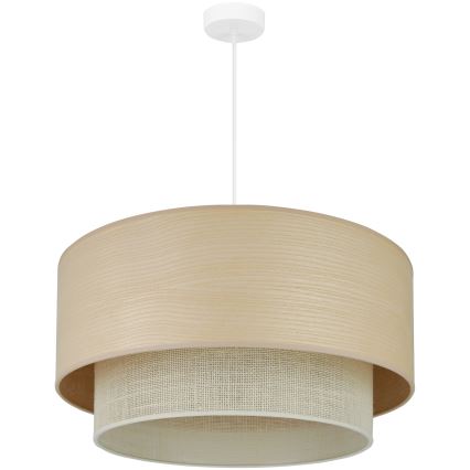 Brilagi - Ljuskrona med textilsladd ARIZONA BOHO 1xE27/15W/230V diameter 60 cm beige/vit
