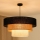 Brilagi - Ljuskrona med textilsladd ASPEN LUNETA 1xE27/15W/230V diameter 60 cm svart/beige/grädde