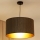 Brilagi - Ljuskrona med textilsladd BOSTON ROLLER 1xE27/15W/230V diameter 45 cm strå brun/guld