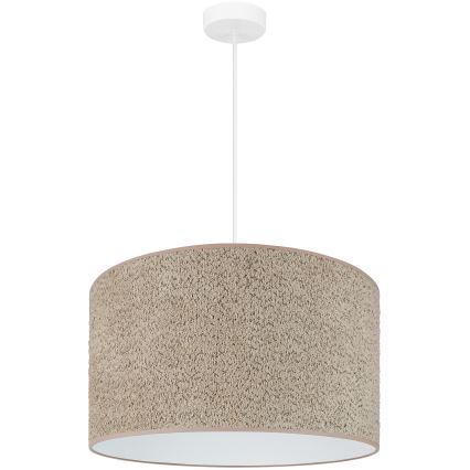 Brilagi - Ljuskrona med textilsladd BOUCLE ROLLER 1xE27/15W/230V diameter 45 cm brun