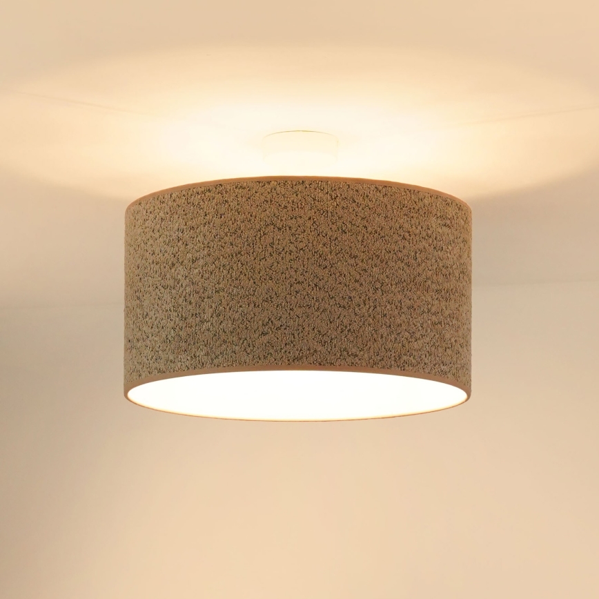 Brilagi - Ljuskrona med textilsladd BOUCLE ROLLER 1xE27/15W/230V diameter 45 cm brun