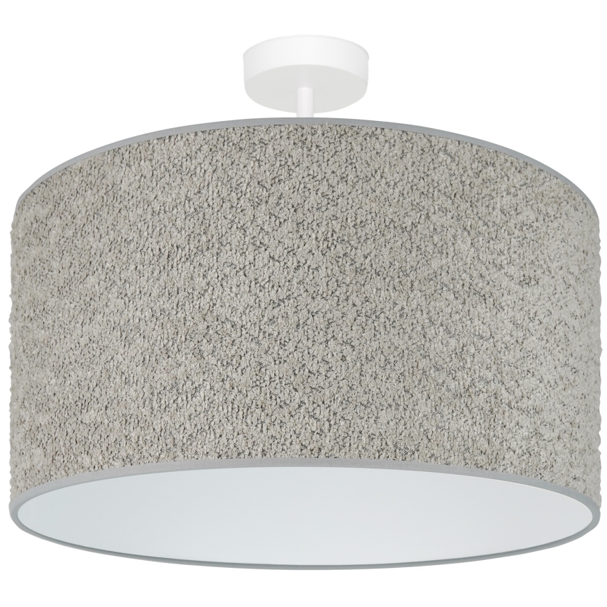 Brilagi - Ljuskrona med textilsladd BOUCLE ROLLER 1xE27/15W/230V diameter 45 cm grå