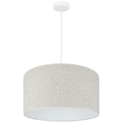 Brilagi - Ljuskrona med textilsladd BOUCLE ROLLER 1xE27/15W/230V diameter 45 cm grädde