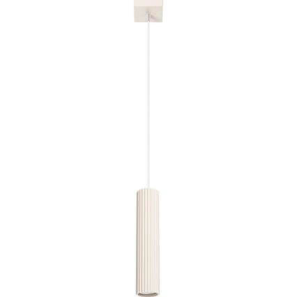Brilagi - Ljuskrona med textilsladd CRESTO 1xGU10/10W/230V grädde
